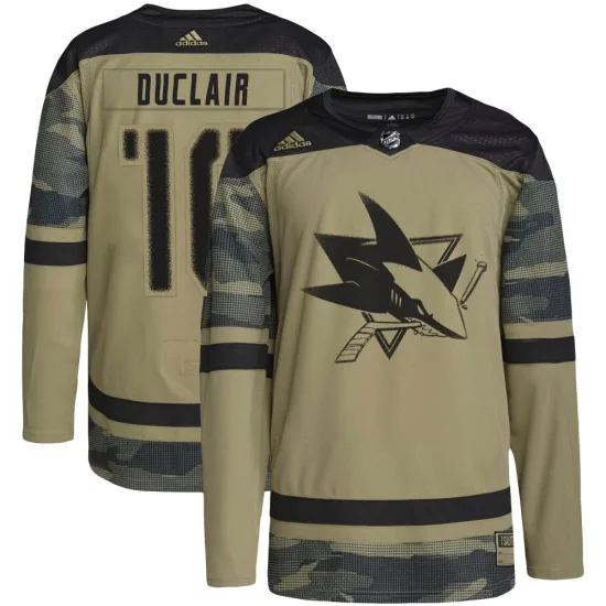 Adidas Anthony Duclair San Jose Sharks Youth Authentic Military Appreciation Practice Jersey - Camo