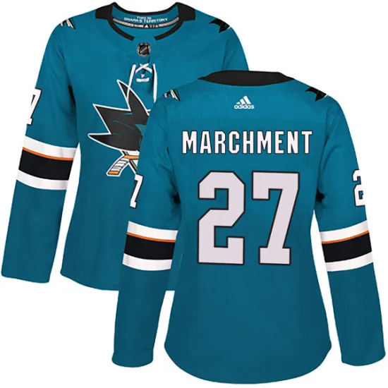 Adidas Bryan Marchment San Jose Sharks Women's Authentic Home Jersey - Teal