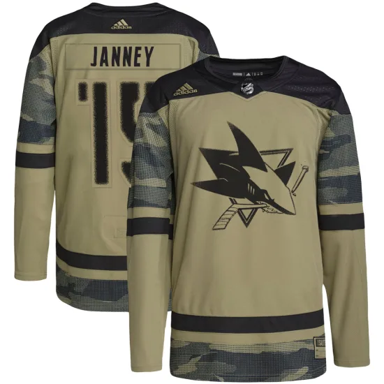 Adidas Craig Janney San Jose Sharks Youth Authentic Military Appreciation Practice Jersey - Camo