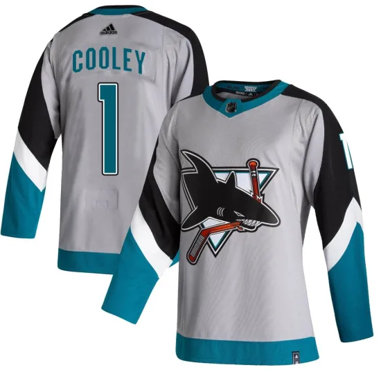 Adidas Devin Cooley San Jose Sharks Authentic 2020/21 Reverse Retro Jersey - Gray