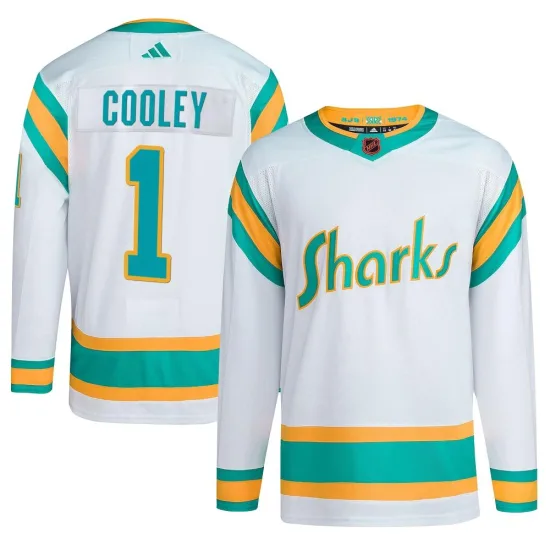 Adidas Devin Cooley San Jose Sharks Authentic Reverse Retro 2.0 Jersey - White