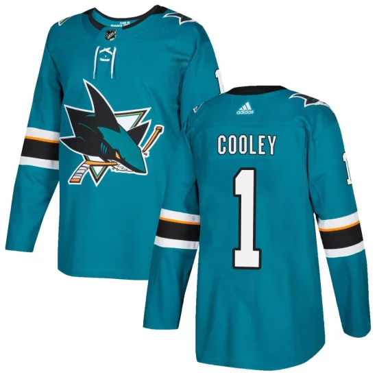 Adidas Devin Cooley San Jose Sharks Youth Authentic Home Jersey - Teal