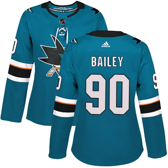 Adidas Justin Bailey San Jose Sharks Women's Authentic Home Jersey - Teal