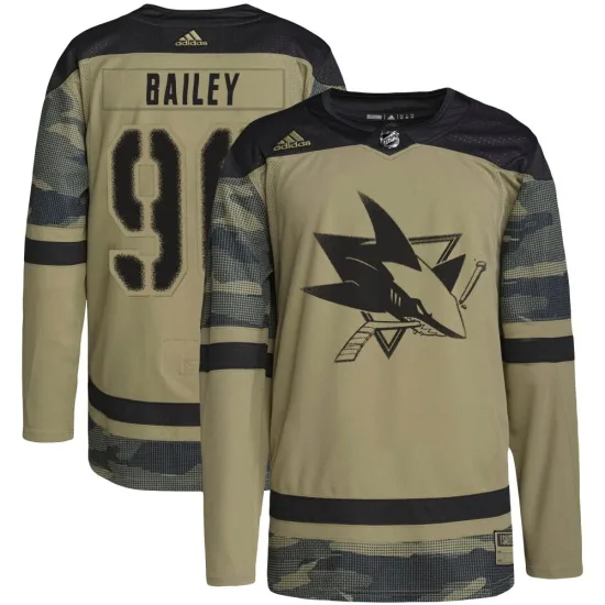 Adidas Justin Bailey San Jose Sharks Youth Authentic Military Appreciation Practice Jersey - Camo