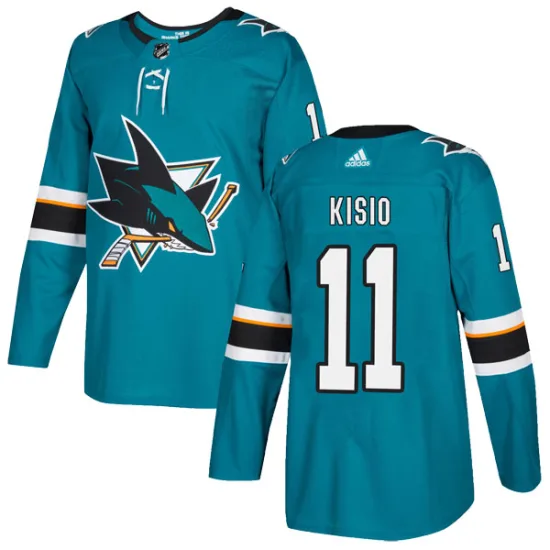 Adidas Kelly Kisio San Jose Sharks Authentic Home Jersey - Teal