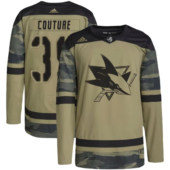 Adidas Logan Couture San Jose Sharks Youth Authentic Military Appreciation Practice Jersey - Camo