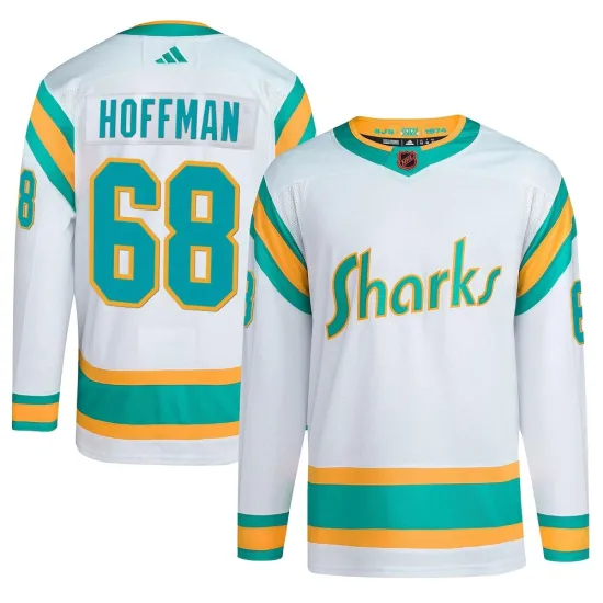 Adidas Mike Hoffman San Jose Sharks Youth Authentic Reverse Retro 2.0 Jersey - White