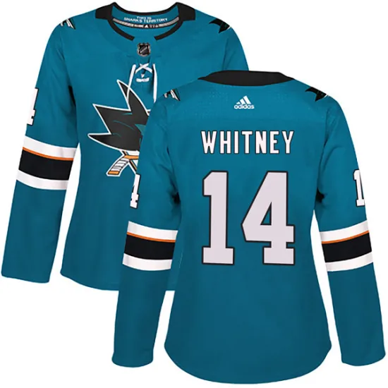 Adidas Ray Whitney San Jose Sharks Women's Authentic Home Jersey - Teal