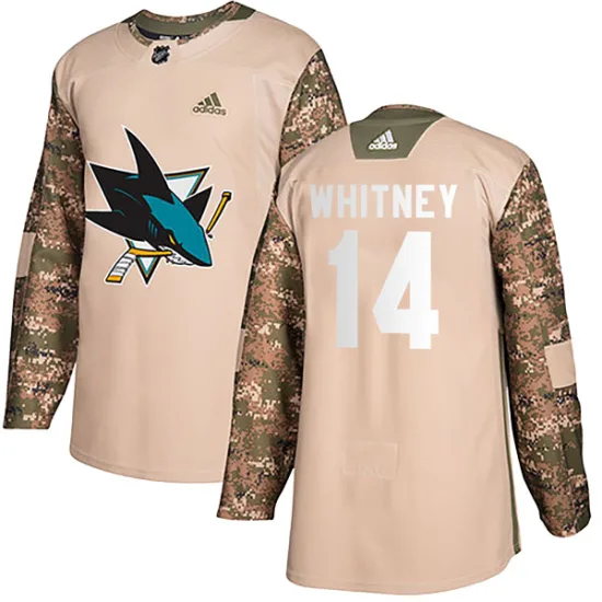 Adidas Ray Whitney San Jose Sharks Youth Authentic Veterans Day Practice Jersey - Camo