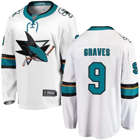 Fanatics Branded Adam Graves San Jose Sharks Breakaway Away Jersey - White