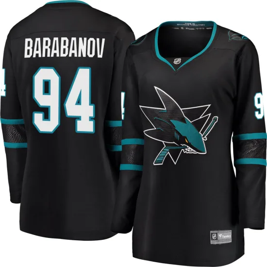 Fanatics Branded Alexander Barabanov San Jose Sharks Women's Breakaway Alternate Jersey - Black