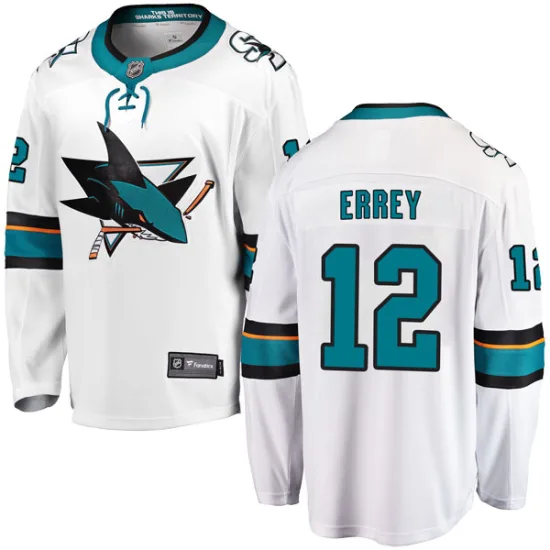 Fanatics Branded Bob Errey San Jose Sharks Youth Breakaway Away Jersey - White