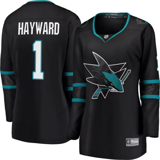 Fanatics Branded Brian Hayward San Jose Sharks Women's Breakaway Alternate Jersey - Black