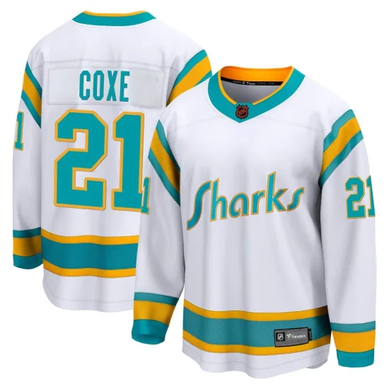 Fanatics Branded Craig Coxe San Jose Sharks Youth Breakaway Special Edition 2.0 Jersey - White