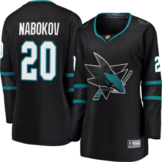 Fanatics Branded Evgeni Nabokov San Jose Sharks Women's Breakaway Alternate Jersey - Black