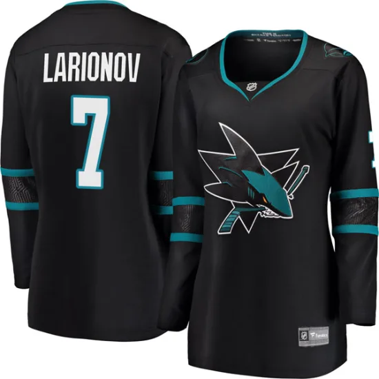 Fanatics Branded Igor Larionov San Jose Sharks Women's Breakaway Alternate Jersey - Black