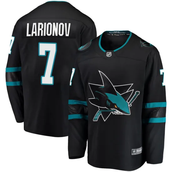 Fanatics Branded Igor Larionov San Jose Sharks Youth Breakaway Alternate Jersey - Black