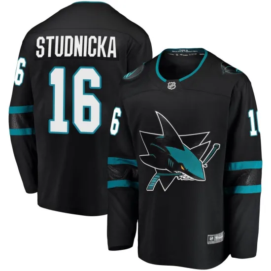 Fanatics Branded Jack Studnicka San Jose Sharks Breakaway Alternate Jersey - Black