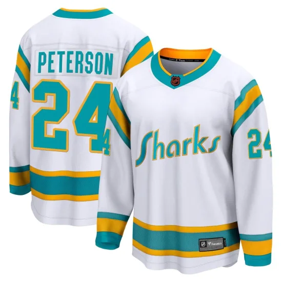 Fanatics Branded Jacob Peterson San Jose Sharks Youth Breakaway Special Edition 2.0 Jersey - White