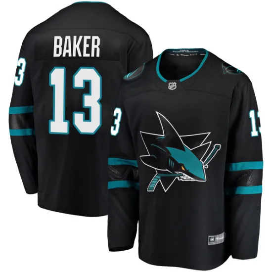 Fanatics Branded Jamie Baker San Jose Sharks Breakaway Alternate Jersey - Black
