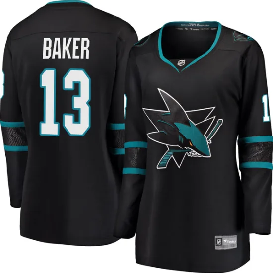 Fanatics Branded Jamie Baker San Jose Sharks Women's Breakaway Alternate Jersey - Black