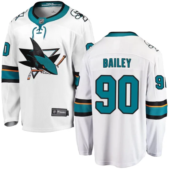 Fanatics Branded Justin Bailey San Jose Sharks Breakaway Away Jersey - White