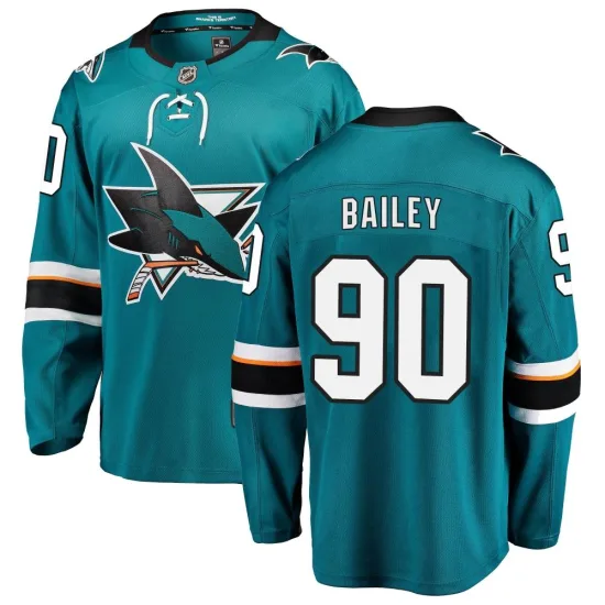 Fanatics Branded Justin Bailey San Jose Sharks Breakaway Home Jersey - Teal