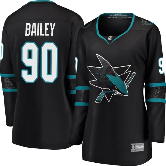 Fanatics Branded Justin Bailey San Jose Sharks Women's Breakaway Alternate Jersey - Black