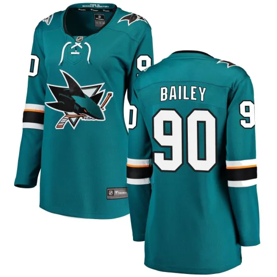 Fanatics Branded Justin Bailey San Jose Sharks Women's Breakaway Home Jersey - Teal