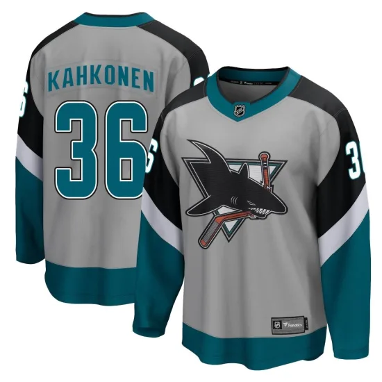 Fanatics Branded Kaapo Kahkonen San Jose Sharks Breakaway 2020/21 Special Edition Jersey - Gray
