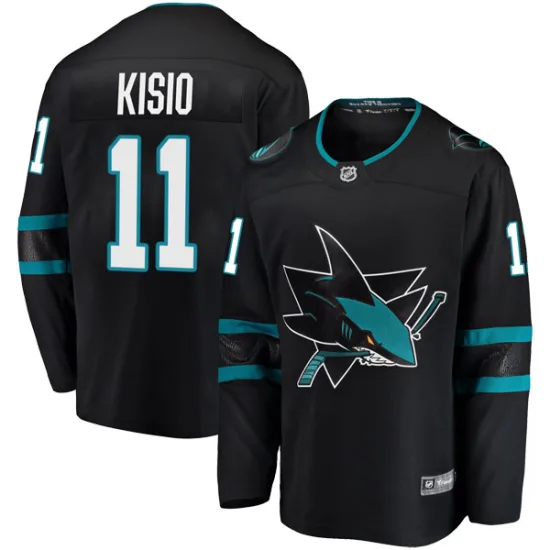Fanatics Branded Kelly Kisio San Jose Sharks Youth Breakaway Alternate Jersey - Black