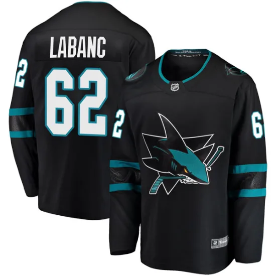 Fanatics Branded Kevin Labanc San Jose Sharks Youth Breakaway Alternate Jersey - Black