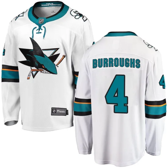 Fanatics Branded Kyle Burroughs San Jose Sharks Breakaway Away Jersey - White