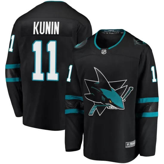 Fanatics Branded Luke Kunin San Jose Sharks Breakaway Alternate Jersey - Black