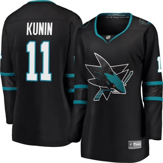 Fanatics Branded Luke Kunin San Jose Sharks Women's Breakaway Alternate Jersey - Black