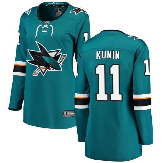 Fanatics Branded Luke Kunin San Jose Sharks Women's Breakaway Home Jersey - Teal