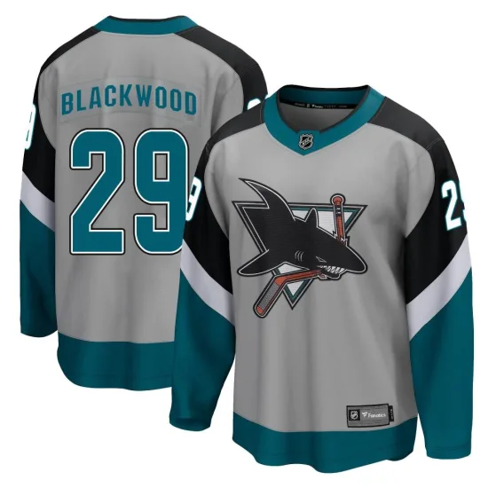 Fanatics Branded Mackenzie Blackwood San Jose Sharks Breakaway Gray 2020/21 Special Edition Jersey - Black