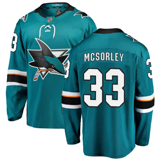 Fanatics Branded Marty Mcsorley San Jose Sharks Breakaway Home Jersey - Teal