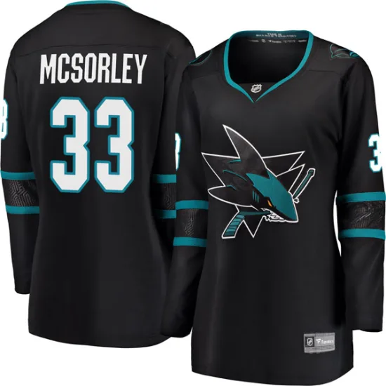Fanatics Branded Marty Mcsorley San Jose Sharks Women's Breakaway Alternate Jersey - Black