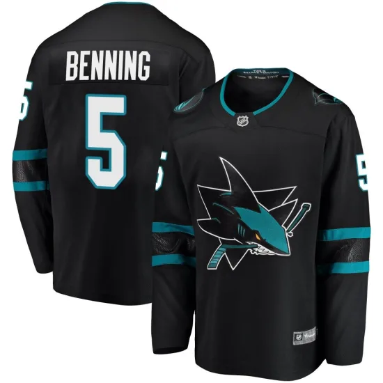 Fanatics Branded Matt Benning San Jose Sharks Breakaway Alternate Jersey - Black
