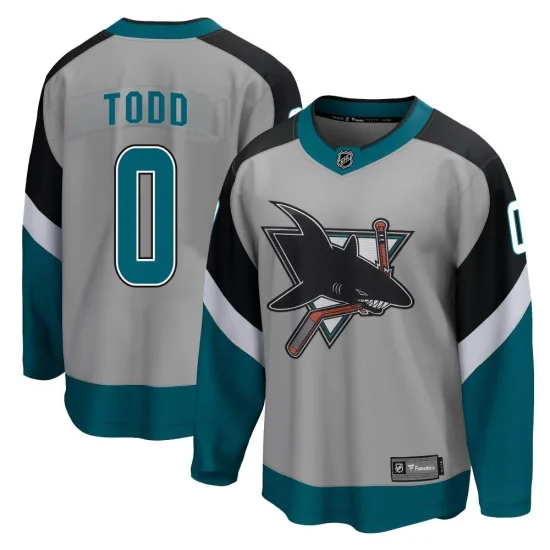 Fanatics Branded Nathan Todd San Jose Sharks Breakaway 2020/21 Special Edition Jersey - Gray