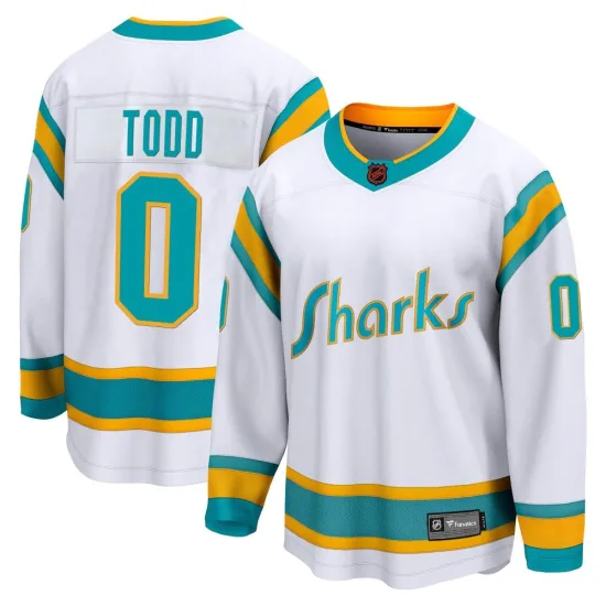 Fanatics Branded Nathan Todd San Jose Sharks Youth Breakaway Special Edition 2.0 Jersey - White