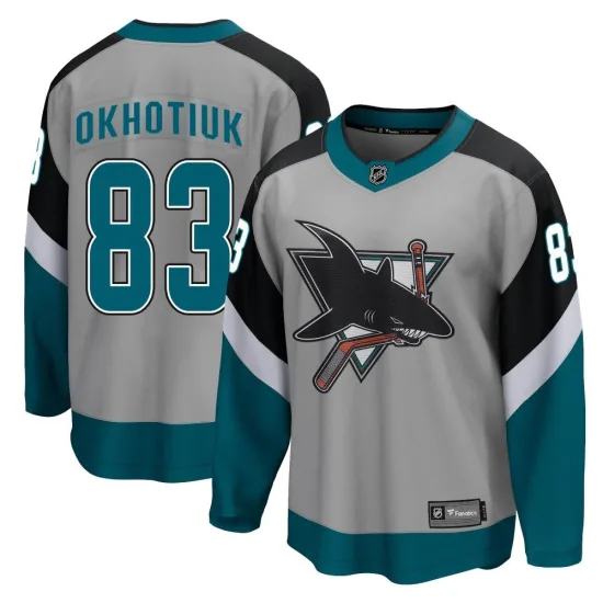 Fanatics Branded Nikita Okhotiuk San Jose Sharks Youth Breakaway 2020/21 Special Edition Jersey - Gray