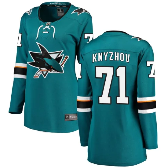 Fanatics Branded Nikolai Knyzhov San Jose Sharks Women's Breakaway Home Jersey - Teal