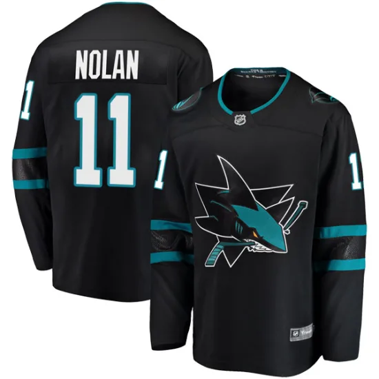 Fanatics Branded Owen Nolan San Jose Sharks Breakaway Alternate Jersey - Black