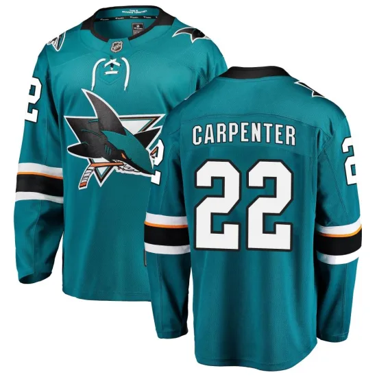 Fanatics Branded Ryan Carpenter San Jose Sharks Breakaway Home Jersey - Teal