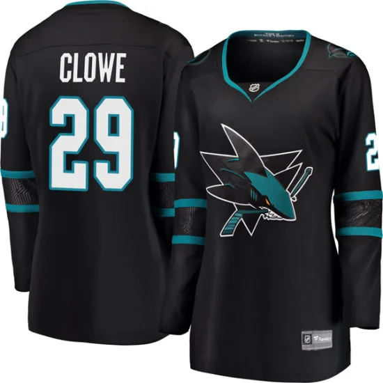 Fanatics Branded Ryane Clowe San Jose Sharks Women's Breakaway Alternate Jersey - Black