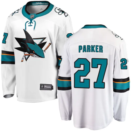 Fanatics Branded Scott Parker San Jose Sharks Breakaway Away Jersey - White