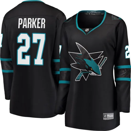 Fanatics Branded Scott Parker San Jose Sharks Women's Breakaway Alternate Jersey - Black