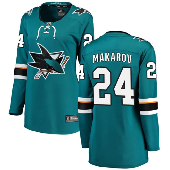 Fanatics Branded Sergei Makarov San Jose Sharks Women's Breakaway Home Jersey - Teal